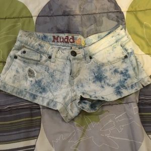Acid Wash Denim Shorts